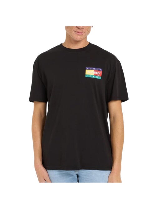 T-shirt Tommy Hilfiger Color para Homem Preto/Multicor - Kiabi