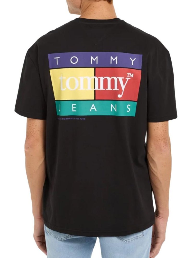 T-shirt Tommy Hilfiger Color para Homem Preto/Multicor Preto - Kiabi