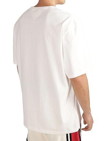 T-shirt tommy hilfiger crest varsity branco para homem