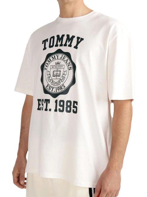 T-shirt Tommy Hilfiger Crest Varsity Branco para Homem - Kiabi