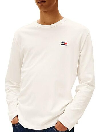 T-Shirt Tommy Hilfiger Crú com Emblema para Homem