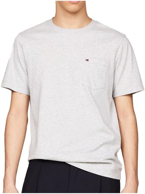T-shirt Tommy Hilfiger de Homem com Bolso Cinzenta - Kiabi