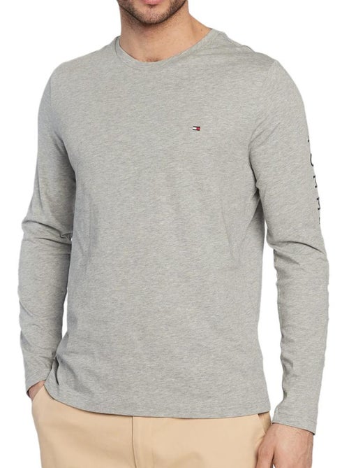 T-shirt tommy hilfiger de manga comprida cinzento para homem - Kiabi