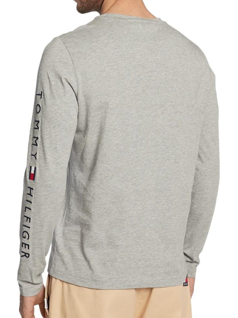 T-shirt Tommy Hilfiger de Manga Comprida Cinzento para Homem Cinza-prateado - Kiabi