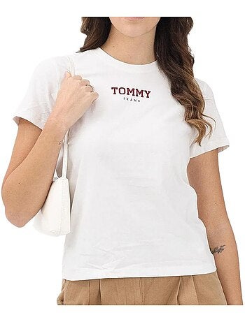 T-shirt Tommy Hilfiger Essencial Branco para Mulher