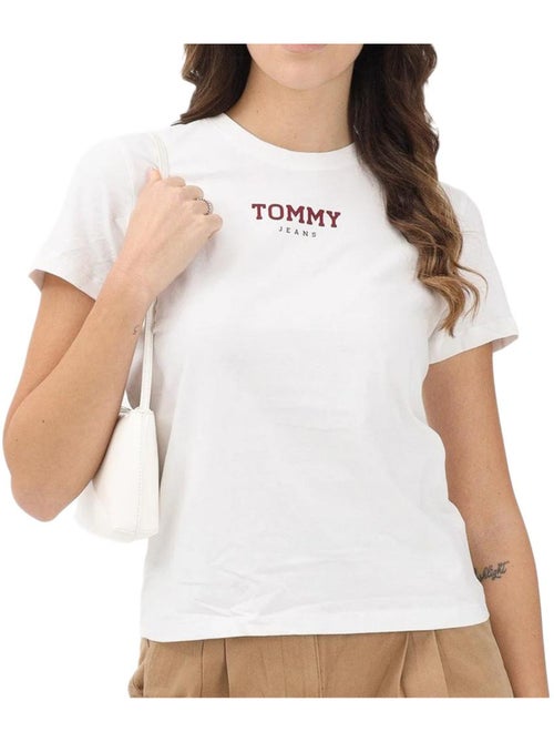 T-shirt Tommy Hilfiger Essencial Branco para Mulher - Kiabi T-shirt Tommy Hilfiger Essencial Branco para Mulher - Kiabi