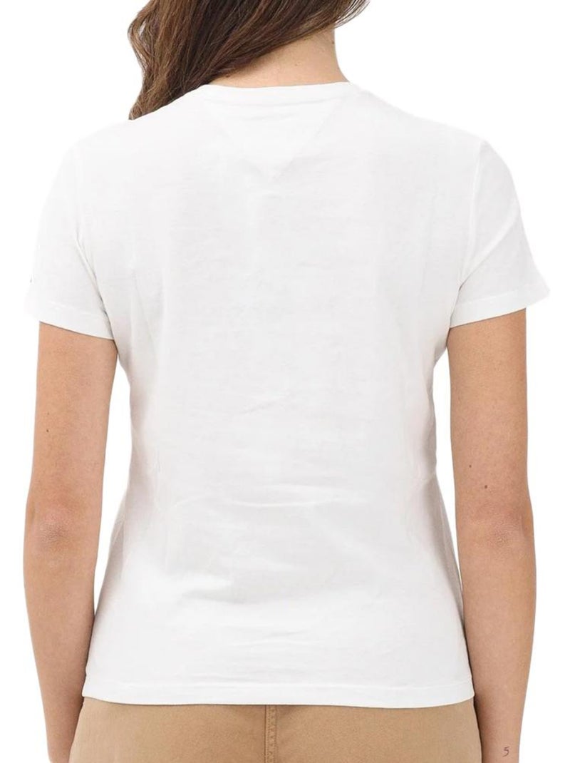 T-shirt Tommy Hilfiger Essencial Branco para Mulher Branco - Kiabi