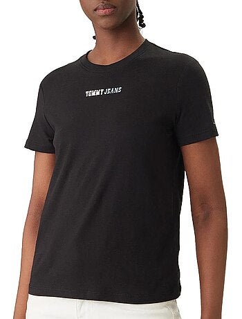T-shirt tommy hilfiger essential preto para homem