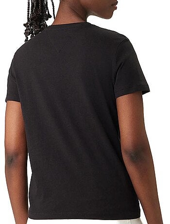 T-shirt tommy hilfiger essential preto para homem