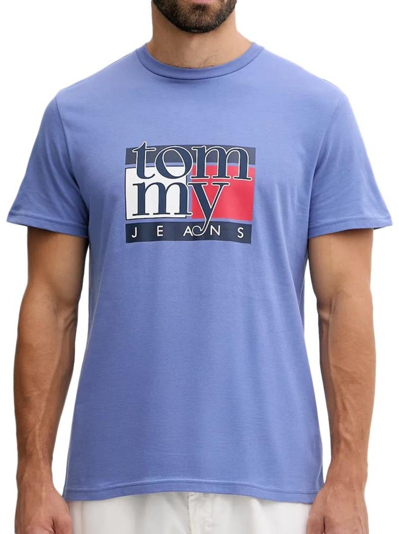 T-shirt Tommy Hilfiger Flag Azul para Homem Azul - Kiabi