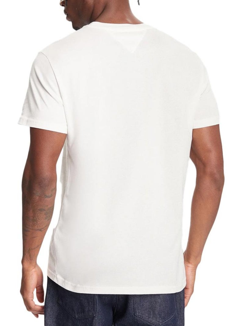 T-shirt Tommy Hilfiger Flag Ecru para Homem Ecru - Kiabi