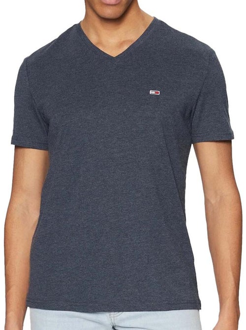 T-shirt tommy hilfiger jaspe azul-marinho para homem - Kiabi