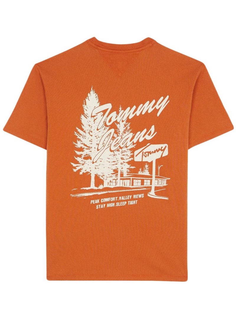 T-Shirt Tommy Hilfiger Laranja para Homem Laranja - Kiabi