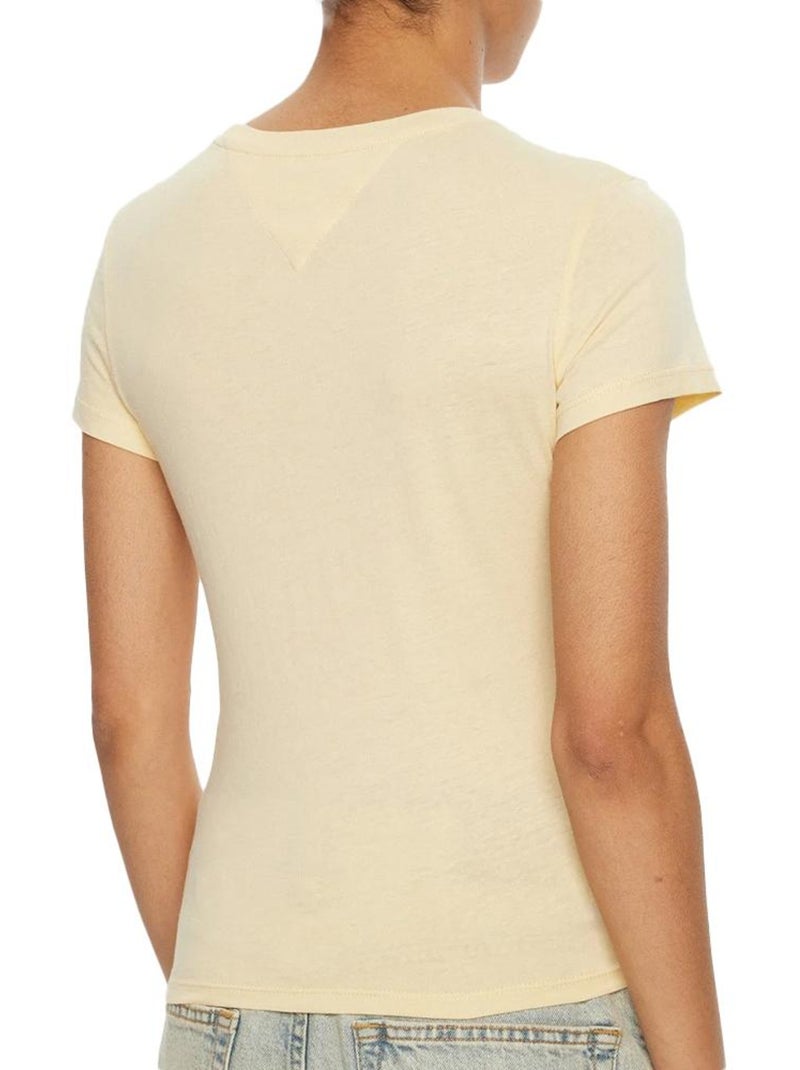 T-shirt Tommy Hilfiger Linear Bege para Mulher Bege - Kiabi