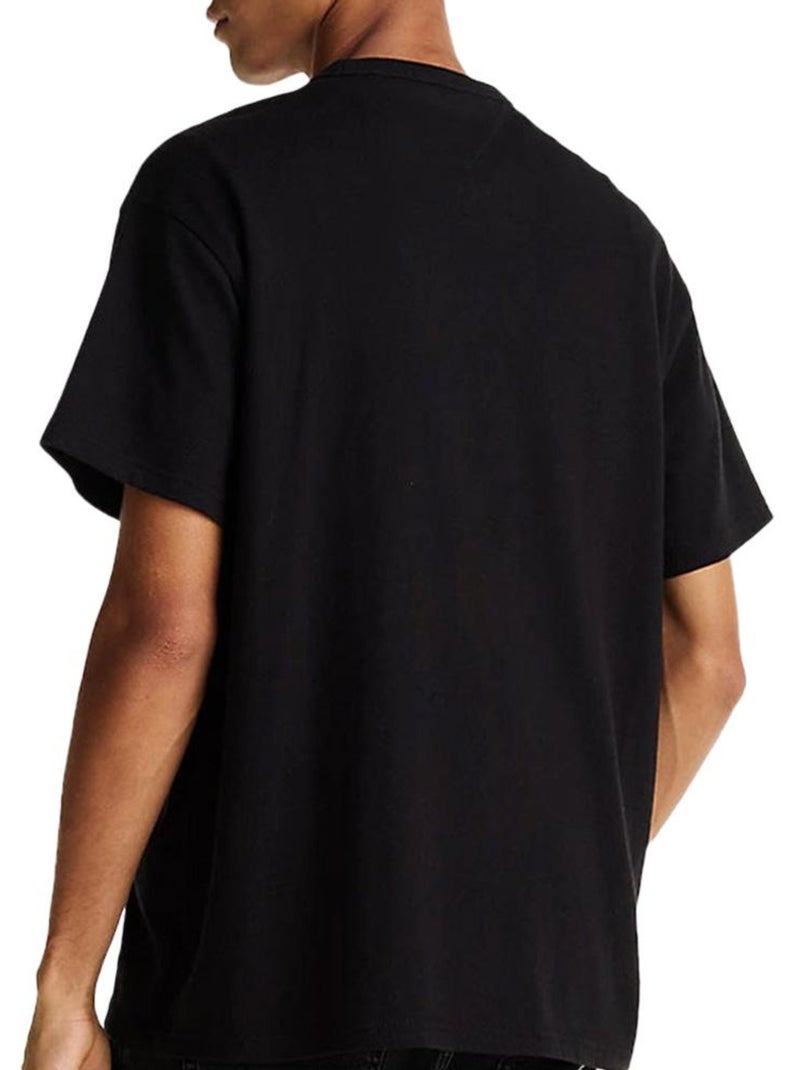 T-Shirt Tommy Hilfiger Linear0 Preto para Homem Preto - Kiabi