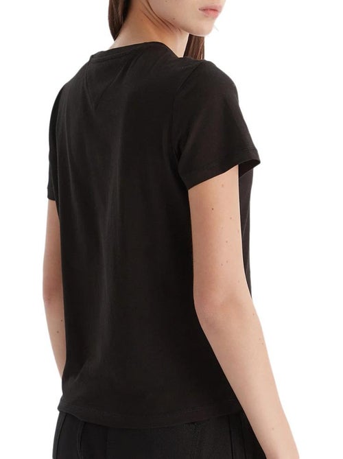 T-Shirt Tommy Hilfiger Linears Preto para Mulher - Kiabi T-Shirt Tommy Hilfiger Linears Preto para Mulher - Kiabi