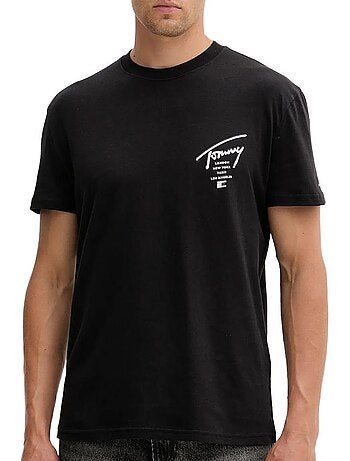T-shirt Tommy Hilfiger Masculina Tjm Reg Sign City Preta
