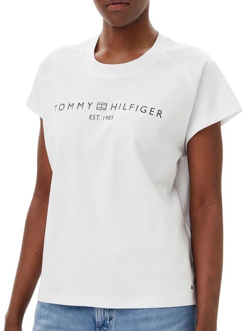 T-shirt tommy hilfiger moderno branco para mulher - Kiabi T-shirt tommy hilfiger moderno branco para mulher - Kiabi