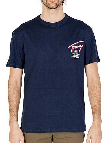 T-shirt Tommy Hilfiger para Homem Azul Marinho DM0DM18574