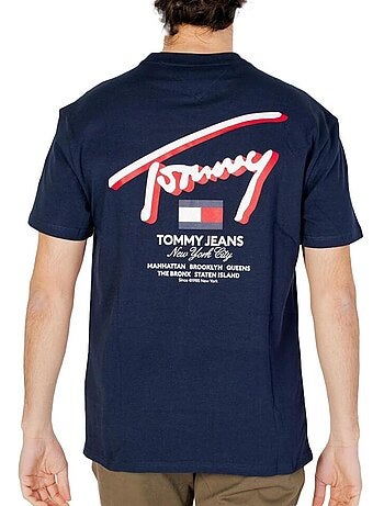 T-shirt Tommy Hilfiger para Homem Azul Marinho DM0DM18574