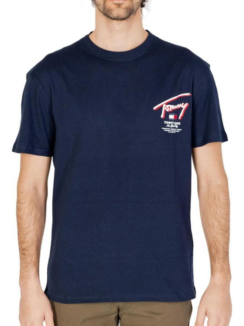T-shirt Tommy Hilfiger para Homem Azul Marinho DM0DM18574 Azul-marinho - Kiabi