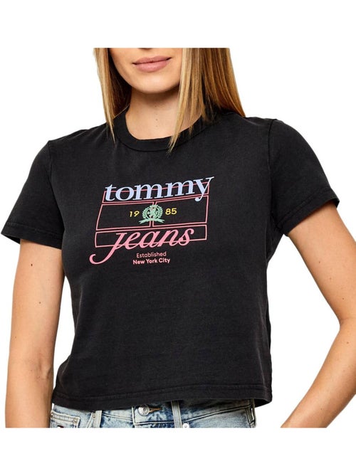 T-Shirt Tommy Hilfiger Preto para Mulher DW0DW21533 - Kiabi T-Shirt Tommy Hilfiger Preto para Mulher DW0DW21533 - Kiabi
