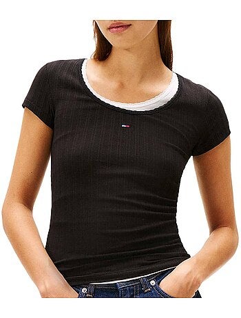 T-Shirt Tommy Hilfiger Preto para Mulher DW0DW21570