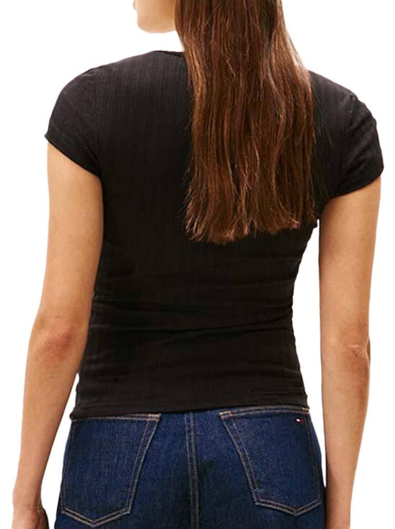 T-Shirt Tommy Hilfiger Preto para Mulher DW0DW21570 Preto - Kiabi