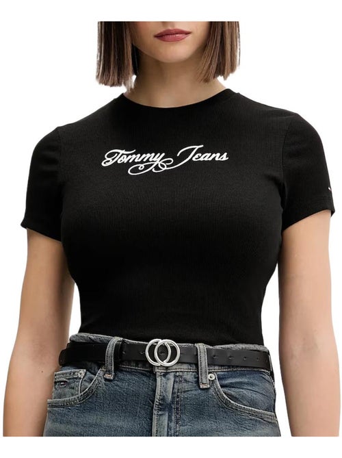 T-Shirt Tommy Hilfiger Preto para Mulher DW0DW21838 - Kiabi