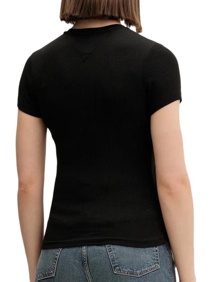 T-Shirt Tommy Hilfiger Preto para Mulher DW0DW21838 Preto - Kiabi