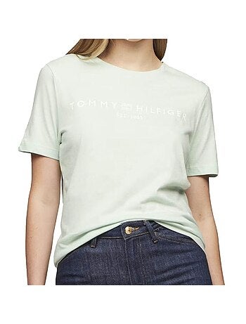 T-shirt Tommy Hilfiger Reg Corp Verde para Mulher