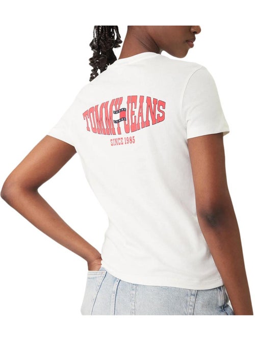 T-shirt tommy hilfiger regular fit branco para mulher - Kiabi T-shirt tommy hilfiger regular fit branco para mulher - Kiabi
