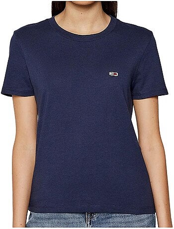 T-shirt Tommy Hilfiger Regular Fit para Mulher Azul Marinho