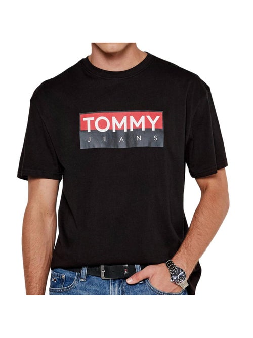 T-shirt Tommy Hilfiger Regular Fit Preto para Homem - Kiabi