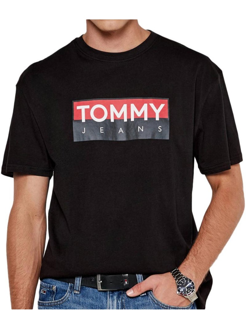 T-shirt Tommy Hilfiger Regular Fit Preto para Homem Preto - Kiabi