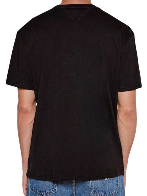 T-shirt Tommy Hilfiger Regular Fit Preto para Homem - Kiabi