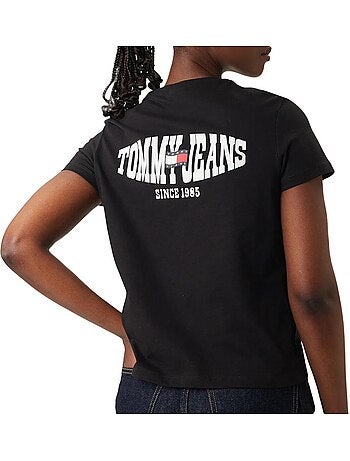 T-shirt tommy hilfiger regular fit branco para mulher