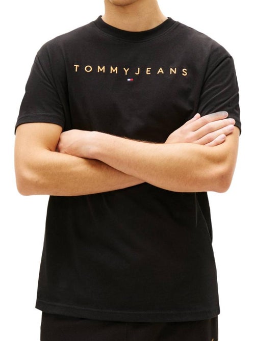 T-shirt tommy hilfiger regular linearss preto para homem - Kiabi T-shirt tommy hilfiger regular linearss preto para homem - Kiabi