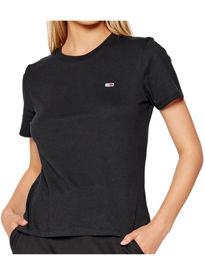 T-shirt Tommy Hilfiger Regular Preto para Mulher Preto - Kiabi