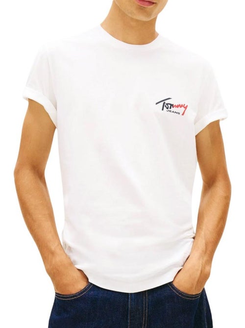 T-Shirt Tommy Hilfiger Slim Branco para Homem - Kiabi