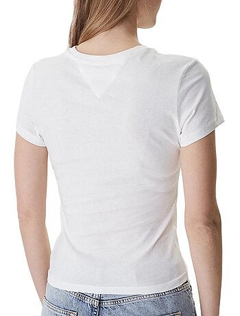 T-shirt tommy hilfiger slim fit preto para mulher
