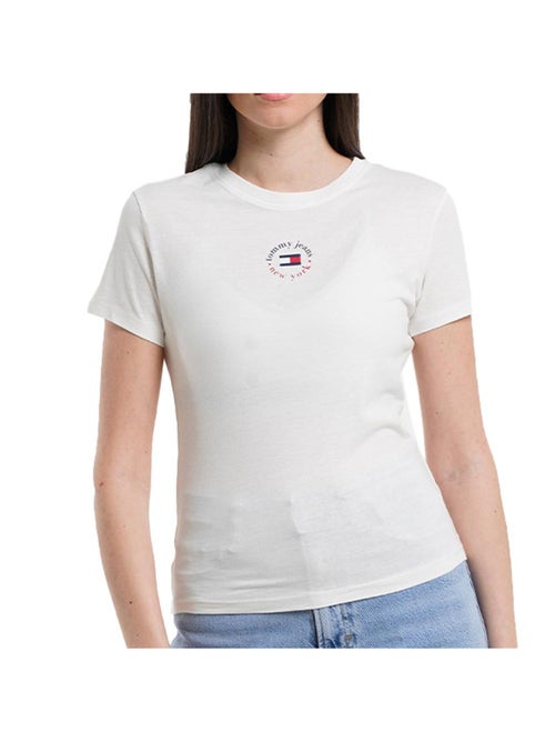 T-shirt Tommy Hilfiger Slim Branco para Mulher - Kiabi T-shirt Tommy Hilfiger Slim Branco para Mulher - Kiabi