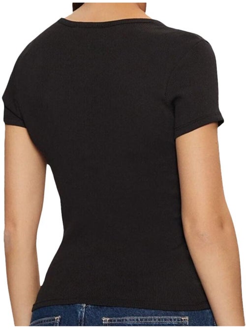 T-Shirt Tommy Hilfiger Slim com Botões para Mulher - Kiabi T-Shirt Tommy Hilfiger Slim com Botões para Mulher - Kiabi