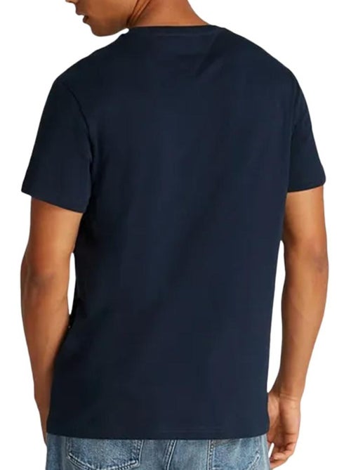 T-Shirt Tommy Hilfiger Slim Entry Graph para Homem Azul Marinho - Kiabi T-Shirt Tommy Hilfiger Slim Entry Graph para Homem Azul Marinho - Kiabi