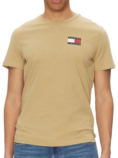 T-shirt Tommy Hilfiger Slim Essential Bege para Homem - Kiabi