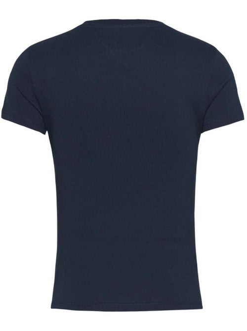 T-Shirt Tommy Hilfiger Slim Fit para Mulher Azul Marinho - Kiabi T-Shirt Tommy Hilfiger Slim Fit para Mulher Azul Marinho - Kiabi