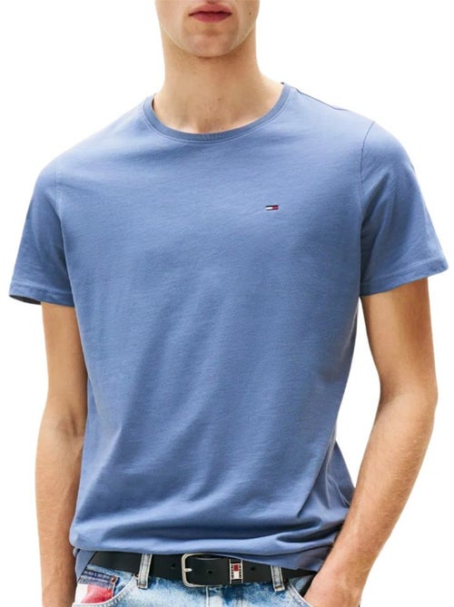 T-Shirt Tommy Hilfiger Slim Jersey Azul/Roxo para Homem - Kiabi