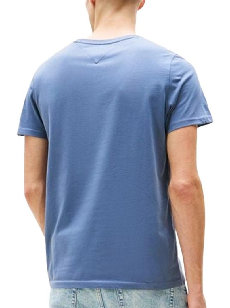 T-Shirt Tommy Hilfiger Slim Jersey Azul/Roxo para Homem Azul - Kiabi