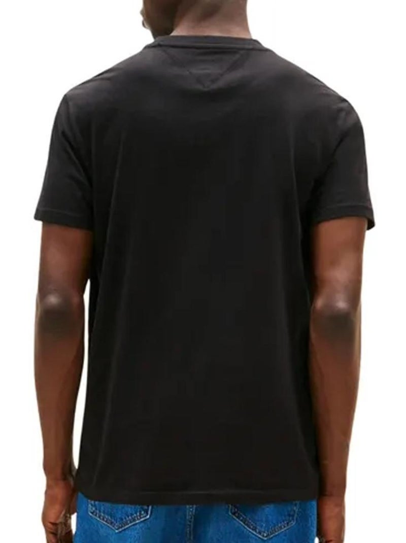 T-shirt Tommy Hilfiger Slim Linear Ches-dark para Homem Preto - Kiabi