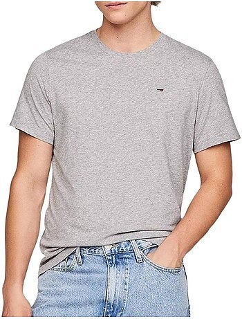 T-shirt Tommy Hilfiger Slim Linear Cinzenta para Homem